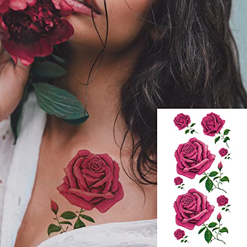 50 Sheets Waterproof Flower Floral Butterfly Fake Temporary Tattoo Sticker For Women #TOP2