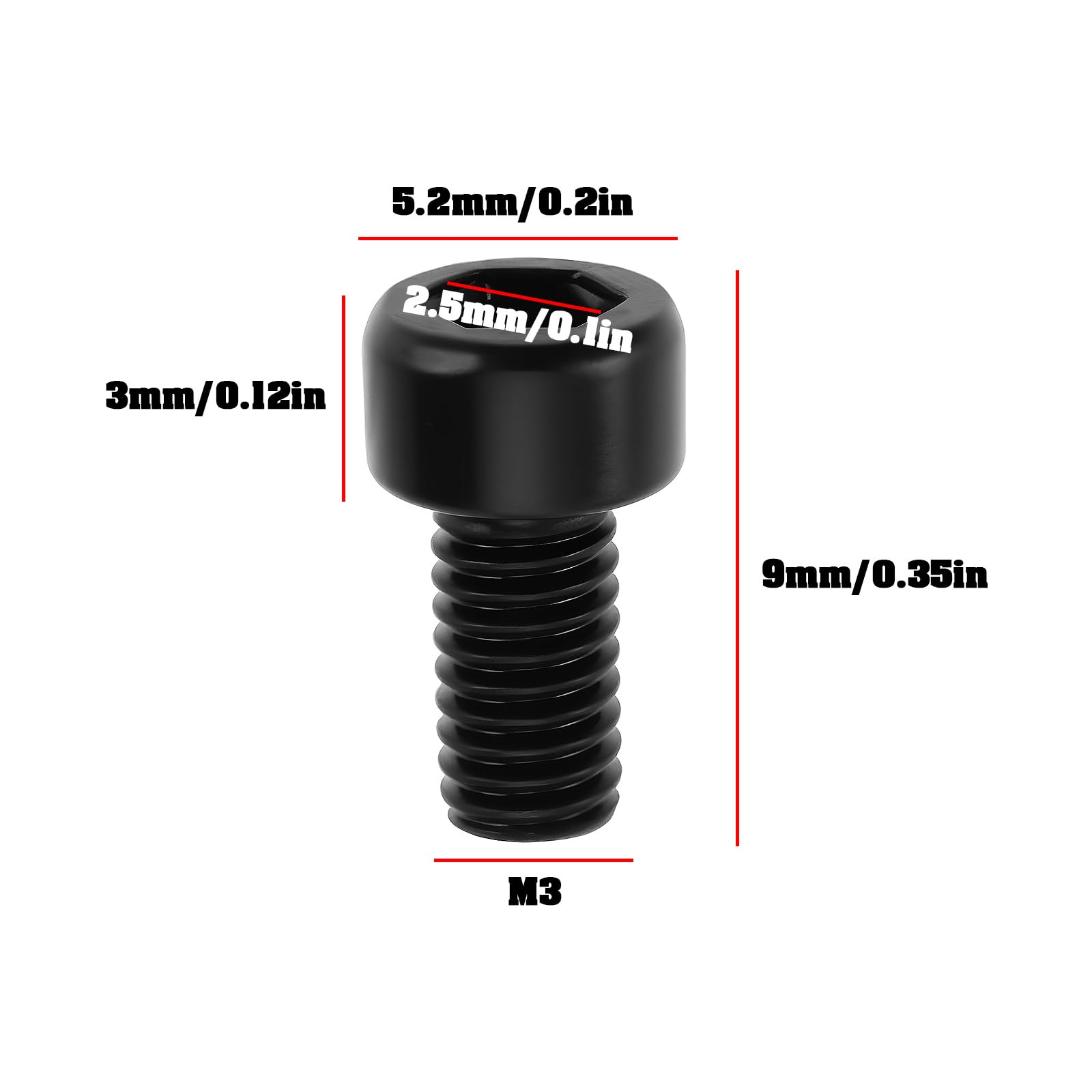 LT Easiyl 10pcs M3x6mm Guitar Tremolo Clamp Locking Nut Screws Compatible with Floyd Rose (Black) - Image 4