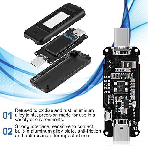 Image of USB Tester Type-C Voltmeter Voltage Current Tester Power Meter Multimeter Ammeter Type C USB Charger Tester Color Display Capacity Voltage Current Detector 0-5A 4-30V