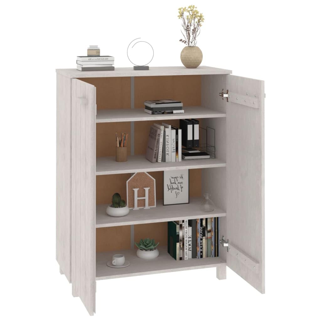 vidaXL Szafka na buty HAMAR, biała, 85x40x108 cm, lite sosna, szafka na obuwie, organizer na buty, organizer na obuwie, szafki na obuwie