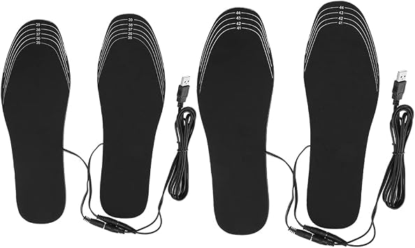Heated Insoles, Toe Warmers, Electric Foot Warmer, Winter USB Heated Shoe Insoles, Foot Warming Pad Mat, Heating Cuttable Insole for Man Woman ChildS 35-40