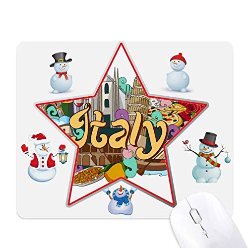 Tapis de souris de Noël Italie Milan pour bureau et informatique