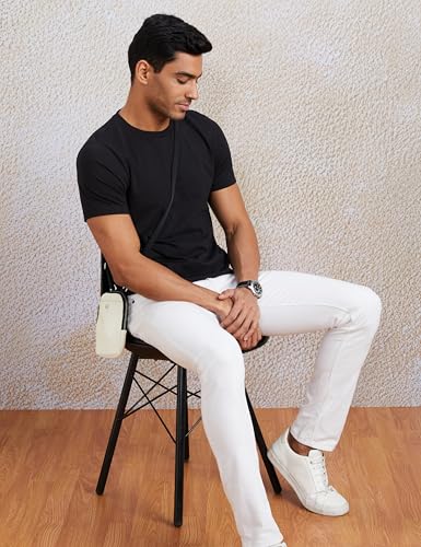 Image of Amazon Brand - Symbol Men's Solid Cotton T Shirt | Round Neck | Half Sleeve | Plain-Regular Fit (Available in Plus Sizes)