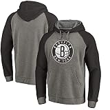 KEPL Sudaderas con Capucha Unisex de Manga Larga de Baloncesto Nets Gris Pullover Hombres Casual Sudaderas con Capucha de Baloncesto de Manga Larga Pullover,XL