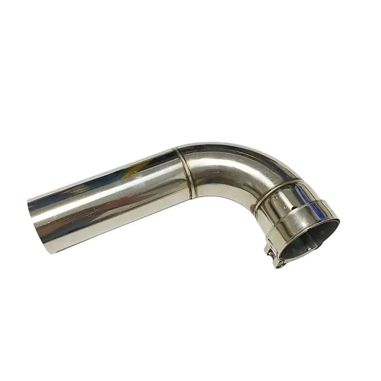 Auspuffrohr Auspuff 1 Stück Auspuffrohr 90-Grad-Drehung Schalldämpfer Ist Mit Dem Ellenbogen-Edelstahl-Autozubehör Verbunden(48mm-51mm)