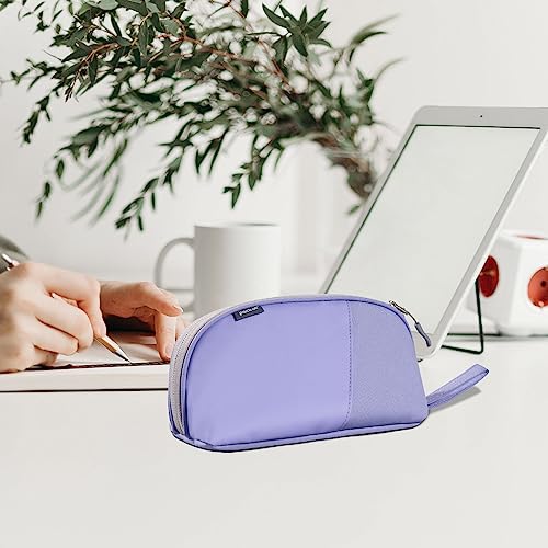 Image of pack all Large Pencil Case, Multi-Compartment Pencil Pouch with Zipper | Large Capacity, Removable Compartment, Durable Fabric, Smooth Zipper, Multi-use for Pens, Stationery & Makeup, Purple
