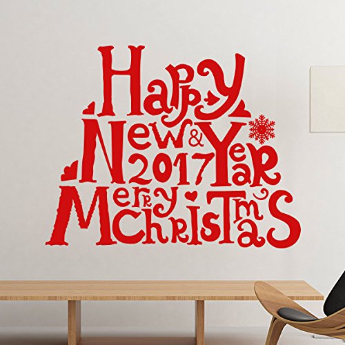 Autocollant de Joyeux Noël violet design festif 20cm pour fenêtres