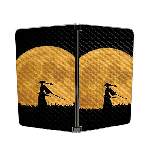 Image of MightySkins Carbon Fiber Skin for Microsoft Surface Duo - Samurai | Protective, Durable Textured Carbon Fiber Finish | Easy to Apply, Remove, and Change Styles | Made in The USA