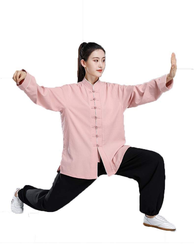 Vêtements de Tai Chi amples rose M finis les vêtements serrés en Kung Fu et arts martiaux