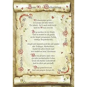 Die Staffelei Geschenk 90. Geburtstag Gedicht Präsent Jubiläum