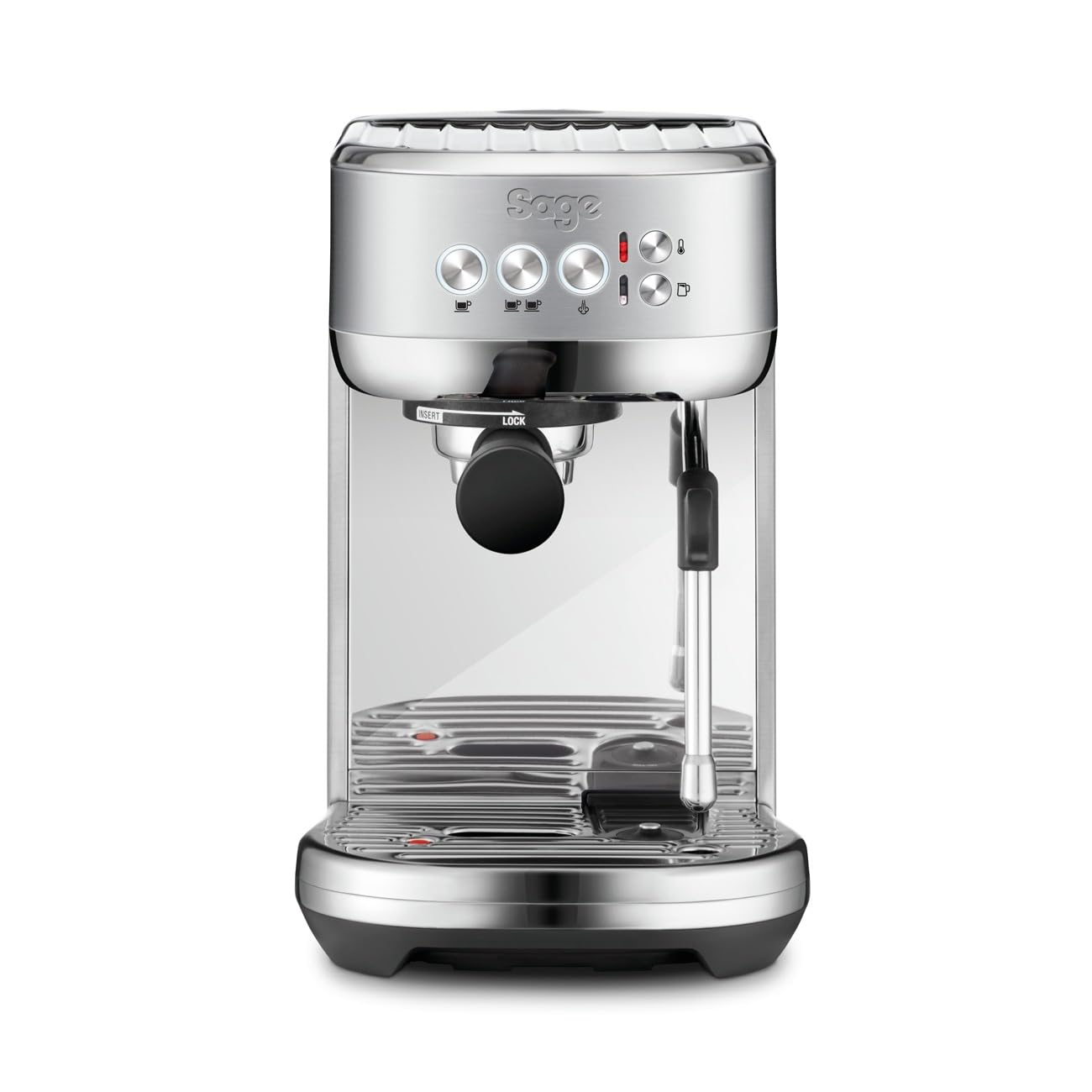 Sage - The Bambino Plus - Machine à Café Compacte avec Mousseur à Lait Automatique - 9 Bars, Réservoir 1,​9L - Machine Expresso, 3 Réglages de Texture & Température - Acier Inoxydable Brossé