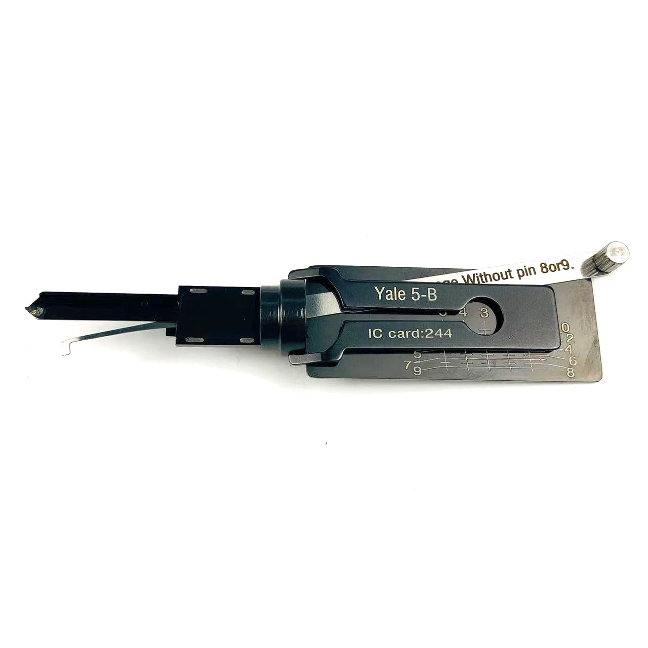 Tpm Go Black Locksmith Lock Picking Tool For Yale Locks,Pick And Decoder 2 In 1 Tool Uk Door Lockpick Kit (Yale-5B)