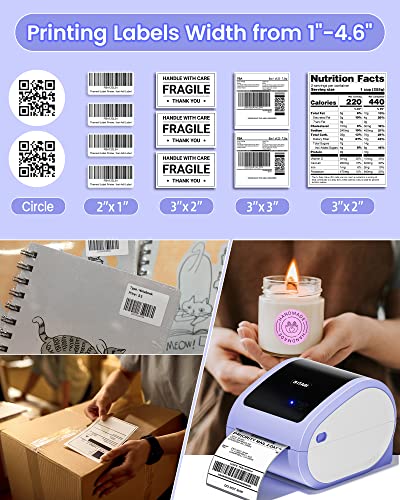 Itari Bluetooth Shipping Label Printer 4X6 - Wireless Thermal Label Printer for Small Business & Shipping Packages - D520BT Thermal Shipping Label Printer, Compatible with Etsy, Shopify, UPS - Thumbnail 5