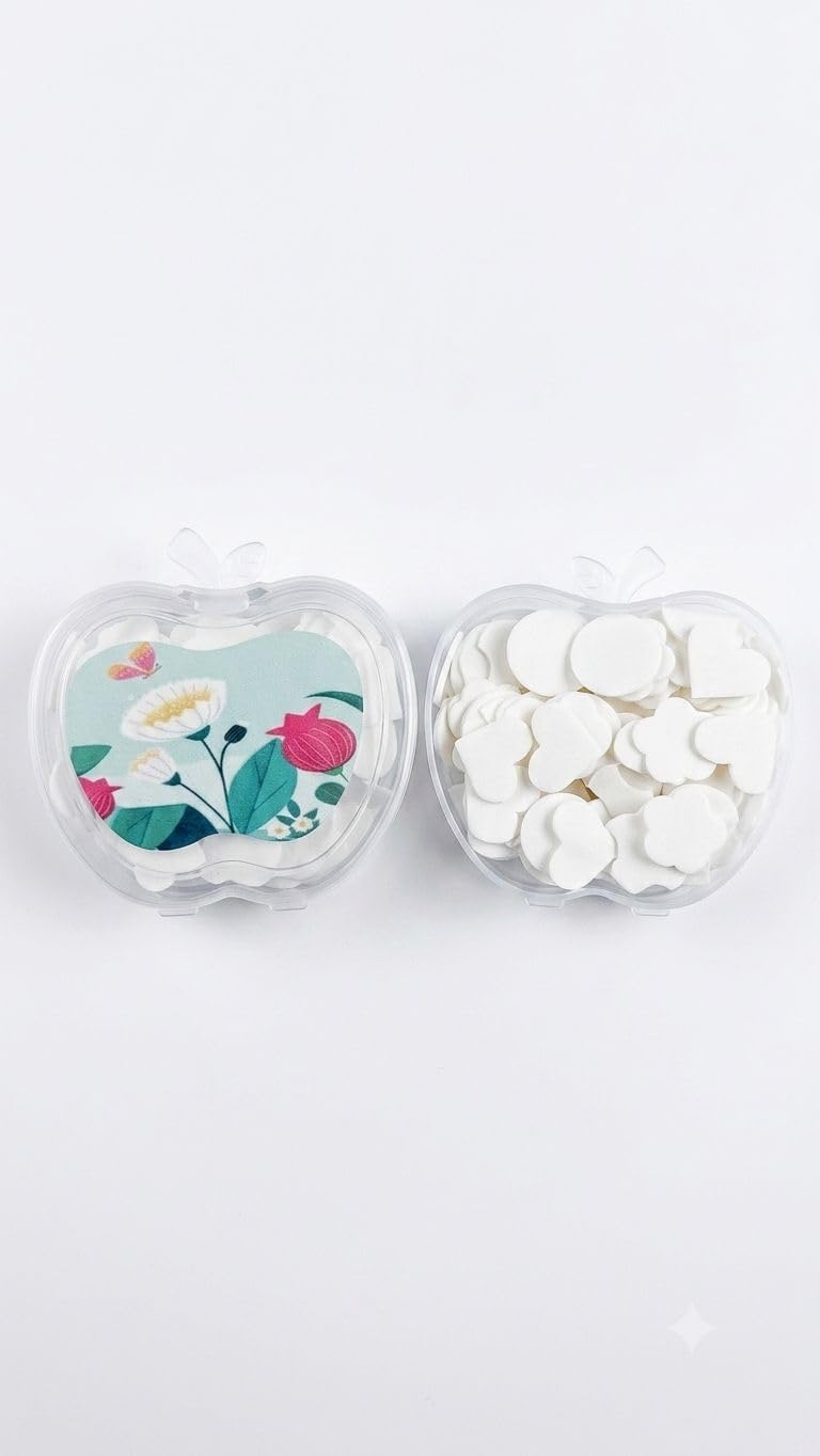 Portable Paper Soap Sheets with Apple-Shaped Case, Disposable Hand Wash Soap Sheets for Travel, Camping, School, Office, Pocket Size Personal Hygiene Soap, Convenient Hand Cleaning Solution (pack of 3)-image-13