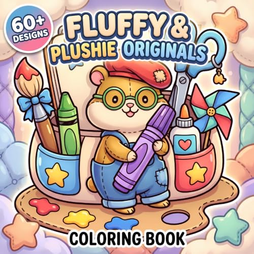 Fluffy & Plushie Originals: Cute Animal Coloring Book With 60+ Simple Illustrations For Calm Moments, Gifts, And Family Fun image 2