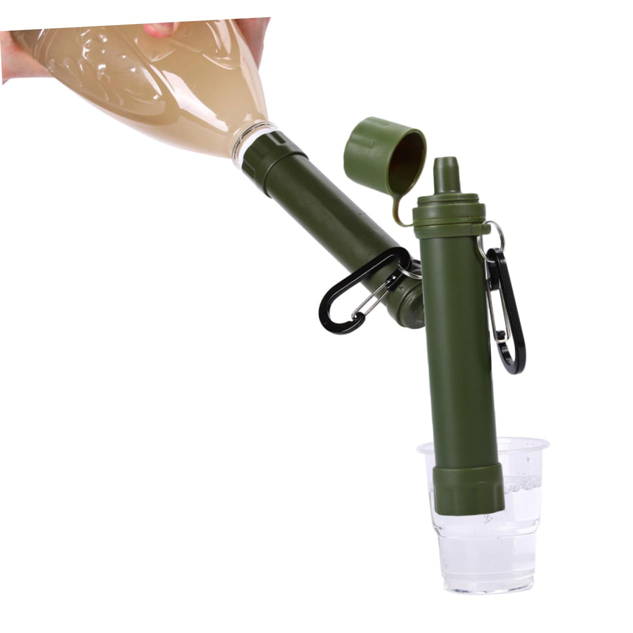 BESPORTBLE 2pièces Filtre à Eau Portable Compact Purificateur Léger Pour Camping Et Voyages Accessoire Pratique De Survie Extérieur