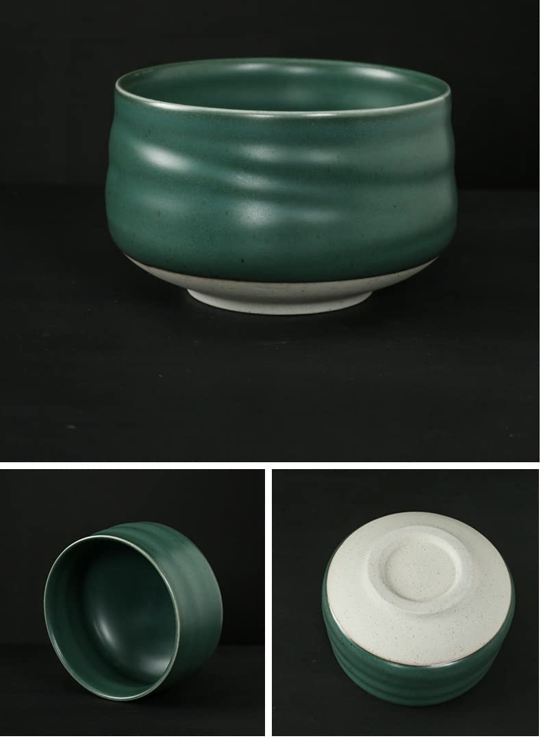 Zestaw do herbaty Matcha Trzepaczka Szufelka Ceramiczna Miska Matcha Tradycyjne Wewnętrzne Ręcznie robione Narzędzia do robienia herbaty Zestaw Prezentów Urodzinowych 4 szt