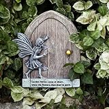 DIMENSIONES COMPACTAS: Puerta de hadas mide 9,5x12,5 cm, tamaño compacto, adecuado para varios espacios