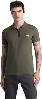 JACK & JONES Mens Cotton Slim Fit Zipper Polo