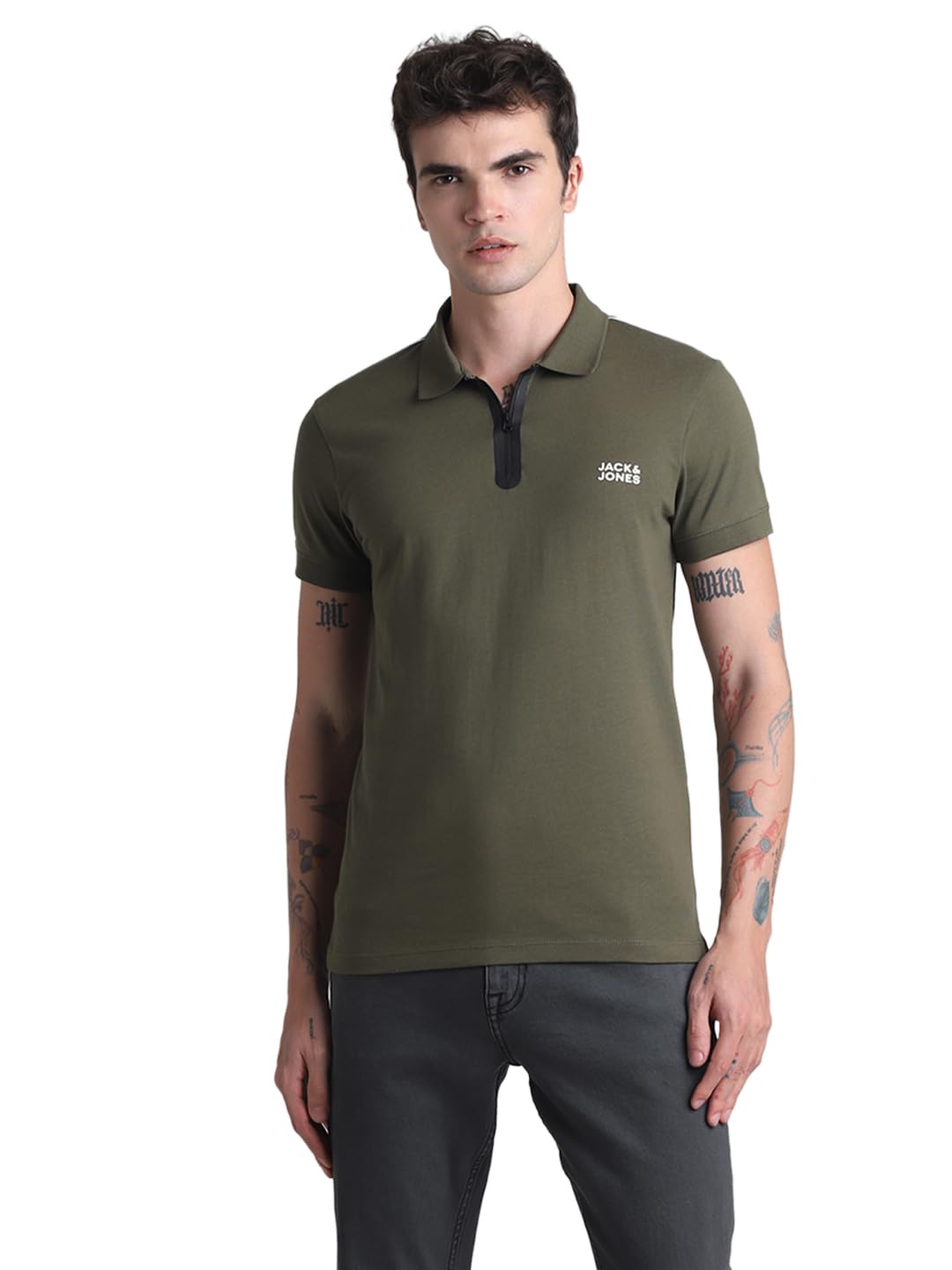jack & jones Men's Cotton Solid Slim Fit T-Shirt-picture-42