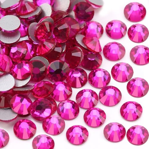 Image of Crystal Flatback Rhinestones Gems for Crafts 7.2mm SS34, Peach | Glue Fix, 288pcs Glass Rhinestones for Bedazzling, Clothes, Tumblers, Nail Art, Shoes, Bags, Caps & Accessories Decoration