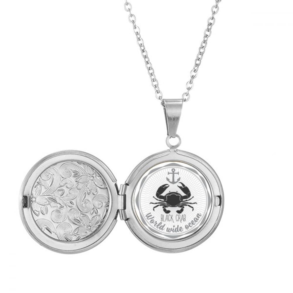 Collier médaillon crabe cadeau idéal pour passionné de mer