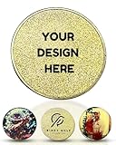 Birdy Golf: Custom Challenge Coins with Logo or Colored Photo - Custom Coin with Acrylic Case - Personalized Coin Gifts for Men - Colored Engraved Tokens - Keepsake Customized Golf Ball Marker