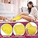 ecdiykit 3 Pairs Leg Warmers for Women Winter, Leg Warmers 80s Fashion Knit Leg Warmer Socks for Party Dance Sports, Yellow, White, Rose Red