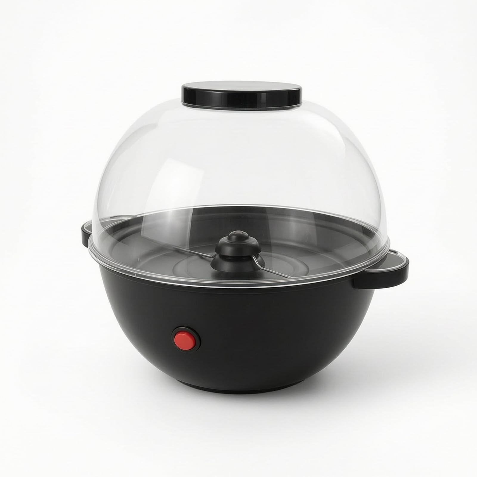 kowaku Máquina de Palomitas para Niños Máquina Palomitera Eléctrica Olla Palomera Aparato para Palomitas Máquina de Maíz Inflado con Cúpula Visible Uso con, Negro