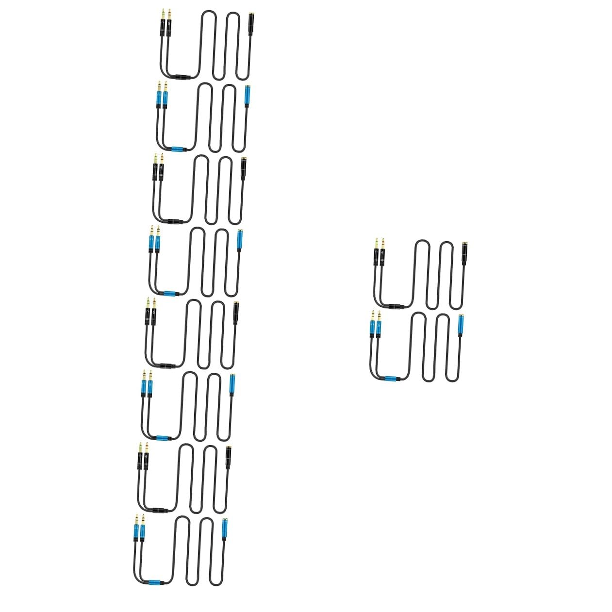 Uonlytech 5 Set Di Cavi Splitter Audio Y Per Microfono Con Prestazioni Stabili Facile Installazione Per Computer Desktop E Laptop 2 Pezzi * 5