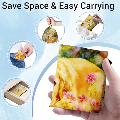Image of Grip Bag for Gymnast Dog Cat Flowers Adjustable Gym String Storage Pouch Small Bag