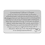 CHOORO Correctional Officer Prayer Wallet Card Insert Correctional Officer Jewelry Christian Gift Religious Jewelry Gift from Correctional Officer (Correctional Officer Prayer Wallet Card)