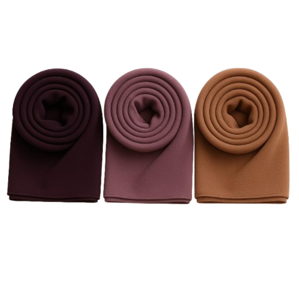 Trending Chiffon Georgette Hijab Combo Pack of 2 Women & Girls | Soft Malaysian Head Wrap Collection | Lightweight Plain Fancy Abaya Scarf Set | Elegant Shawl Stole Dupatta for College, Casual, Party-image-3