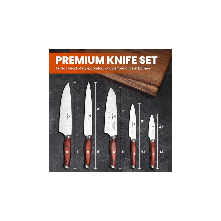 PrecisionEdge-5-Piece-Knife-Set-Ultra-Sharp-Japanese-Chef-Knife-Set-Professional-with-Ergonomic-Red-Pakkawood-Handles-Japanese-Kitchen-Knives-Sets-without-block-High-Carbon-Stainless-Steel PROFYKNIFE PrecisionEdge 5 Piece Knife Set Ultra Sharp Japanese Chef Knife Set Professional with Ergonomic Red Pakkawood Handles Japanese Kitchen Knives Sets without block High Carbon Stainless Steel