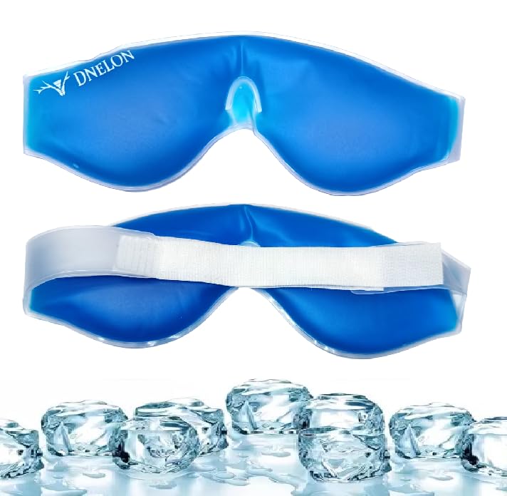 Aloe Vera Cooling Eye Gel Mask – Reusable Hot & Cold Eye Mask for Dark Circles, Eye Strain, Dry Eyes & Relaxation-image-18
