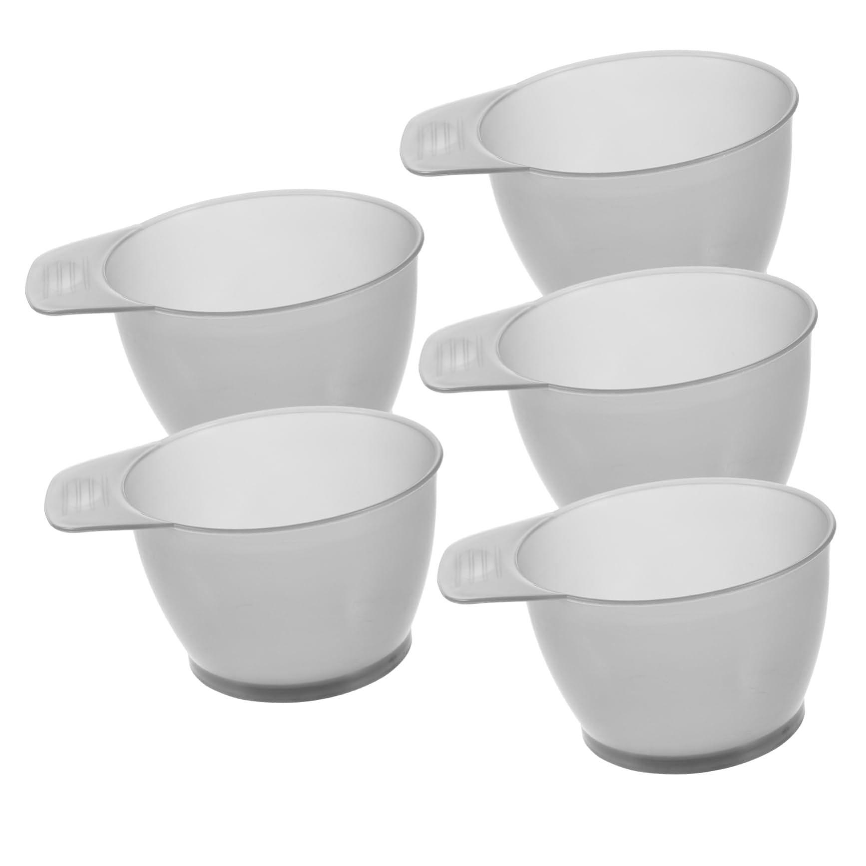 Healeved Diy Hair Tinting Bowls Set of 5 Large Size Plastic Hair Coloring Bowl Scale for Home Salon Barber