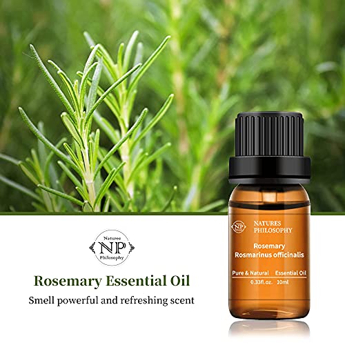Rosemary Essential Oil, 100% Pure Organic Rosemary Essential Oils For Diffuser, Massage, Soap Making #TOP6