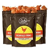 Buffalo Wing All Natural Chicken Jerky - 3 PACK - 100% Whole Muscle Chicken - Low Sodium, No Added Preservatives, No Added Nitrates & No Added MSG - 7.5 oz. total