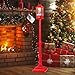 Toolsempire 5.1 ft Christmas Streetlamp, Sound-Activated Spinning Streetlight Decoration with Warm White LED Lights, Music, Snowy Effects & Santa Scene, Musical Christmas Lamp Post for Porch, Indoors