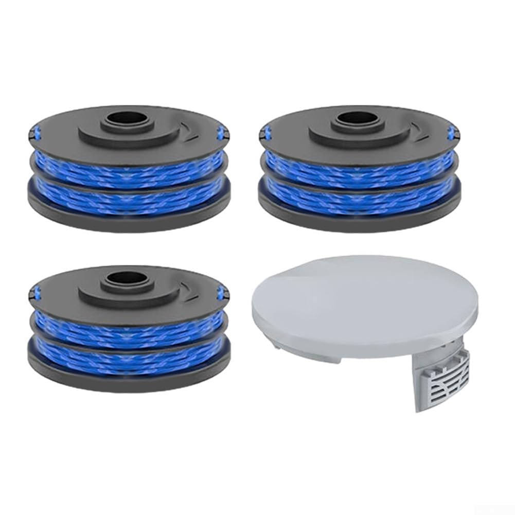 String Trimmer Replacement Spool, With Covers, For Ryobi-RLT4027, RLT4125, RLT5027, RLT5127, RLT6030, RLT6130,Precise And Trimming Results(3+1)
