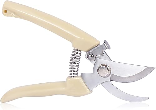 Miniatura 8 de Tijeras de jardín para plantas, tijeras de podar de punta para cortar flores, recortar plantas, cosecha de bonsái y frutas (2 tijeras de podar hoja