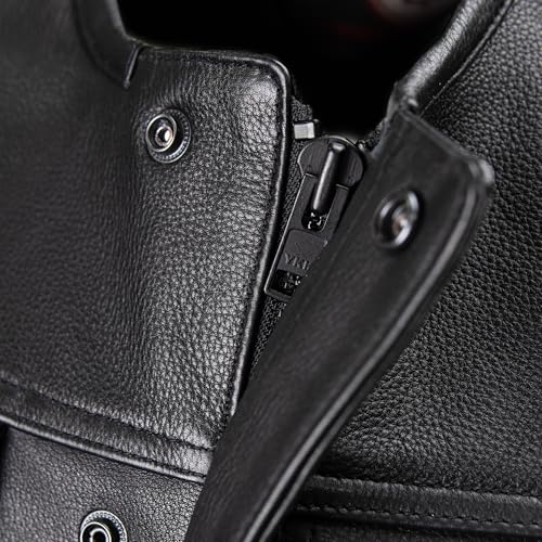 Milwaukee Motorcycle Clothing Co. Men's Low-Key Premium Black Leather Club Style Biker Vest MMC300004