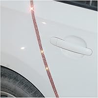 Vista 7 de 4 piezas de protectores de borde de puerta de coche con brillo, pegatinas de tira anticolisión para puerta lateral de auto con diamantes, cinta