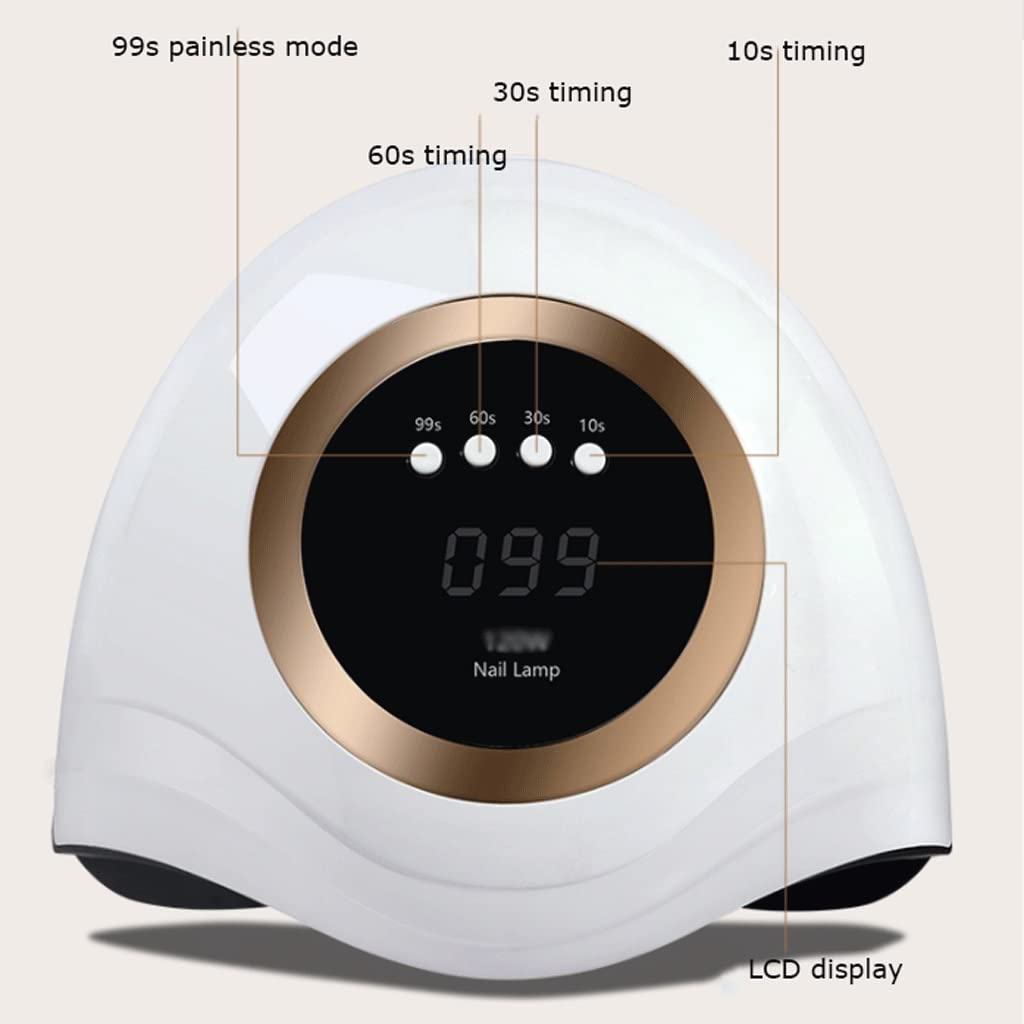 Lampada per Unghie UV LED. Lampada for Unghie ad Alta Potenza LCD. Display Nail Light Smart Sensor Sensor Nail Dryer Grande Space Phototerapia Machine for Manicure Negozio Asciugatura Rapida
