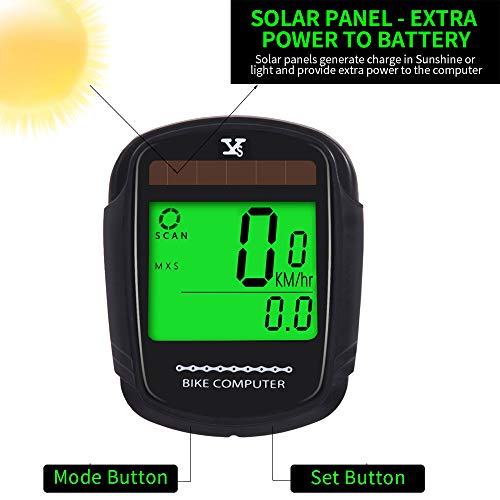 Jgrzf Bike Computer Bicycle Wireless Speedometer And Odometer Waterproof Backlight With Digital Lcd Display For Outdoor Cycling And Fitness Multi Function (Wireless Computer) #TOP1