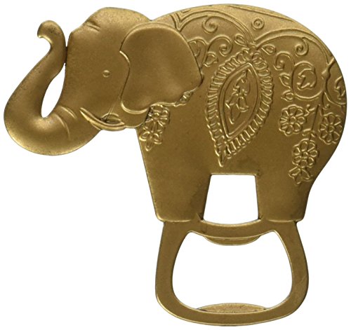 Kate Aspen Lucky Elephant Bottle Opener, Antique Gold
