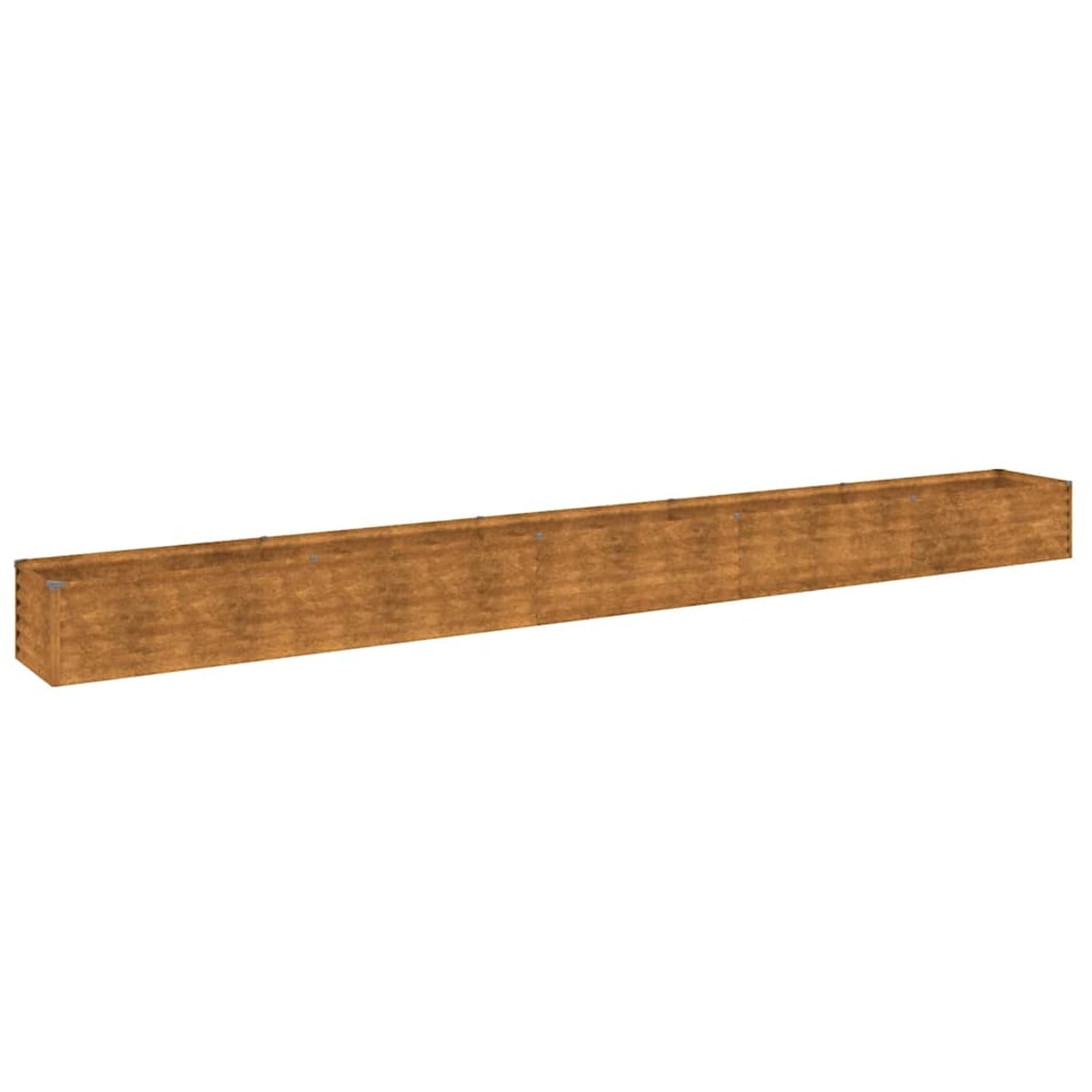 Gecheer Letto rialzato da Giardino, per orto e Fiori, 482x50x36 cm, Acciaio Corten, fioriera rialzata per Balcone Patio Giardino