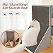 PETCUTE Cat Scratcher, Large L Shape Cat Scratchers Cardboard,19.6 Inch Cat Scratchers for Indoor Cats,Recyclable Cardboard Cat Scratch Pad for Resting,Claw Grinding and Playing,Protecting Furniture