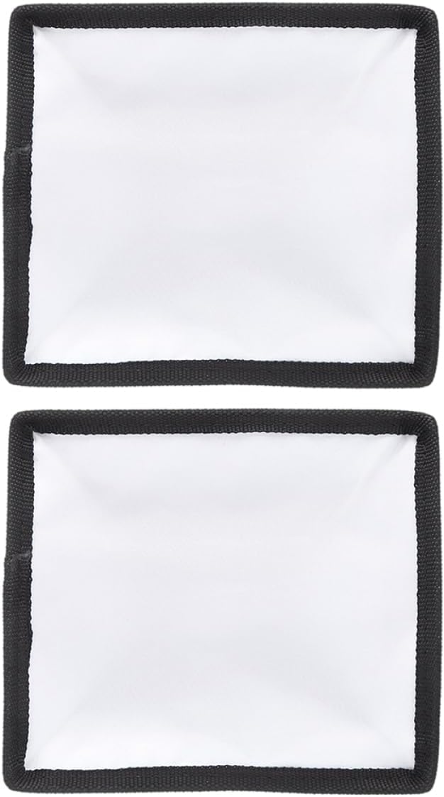 DOITOOL 2PCS Soft Flash Diffuser Portable Collapsible Light Cover for Photography Light Cloth Easy to Store Lightweight Design for Professional Use