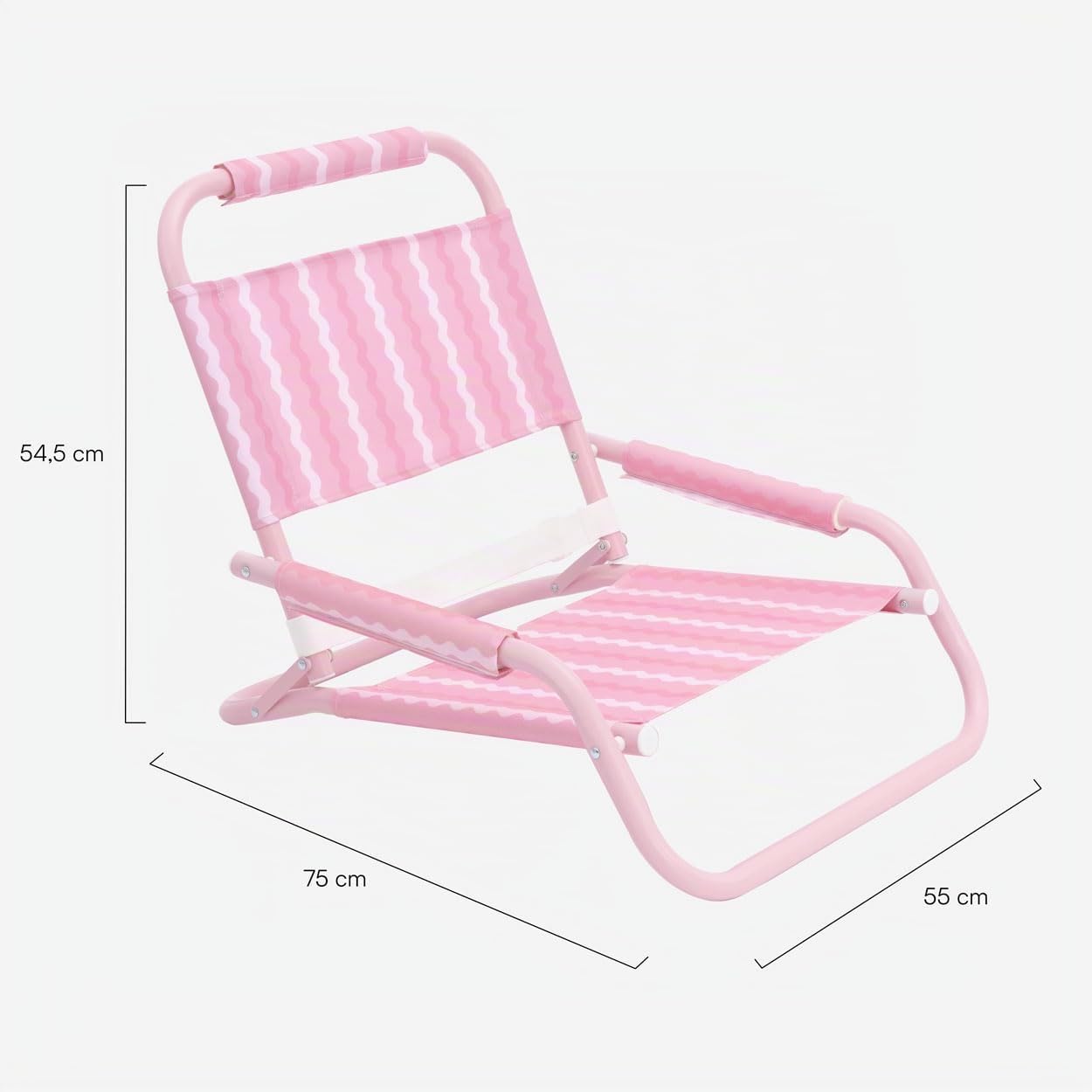 Flamingueo - Silla Playa Ligera - Respaldo Plegable - Asa para Transporte - Resistente al Agua - Tejido Poliéster y Aluminio